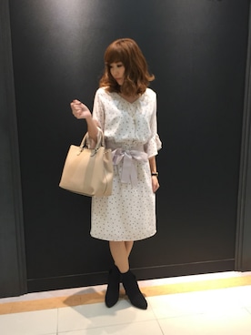 「INTERPLANET（インタープラネット）のアイテム（ワンピース/ドレス）」を使った、KOZUUさん（レディース・162cm）の春コーディネート