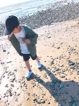 「Lee（リー）のアイテム（その他アウター）」を使った、はるこは☻さん（キッズ・110cm）の春コーディネート