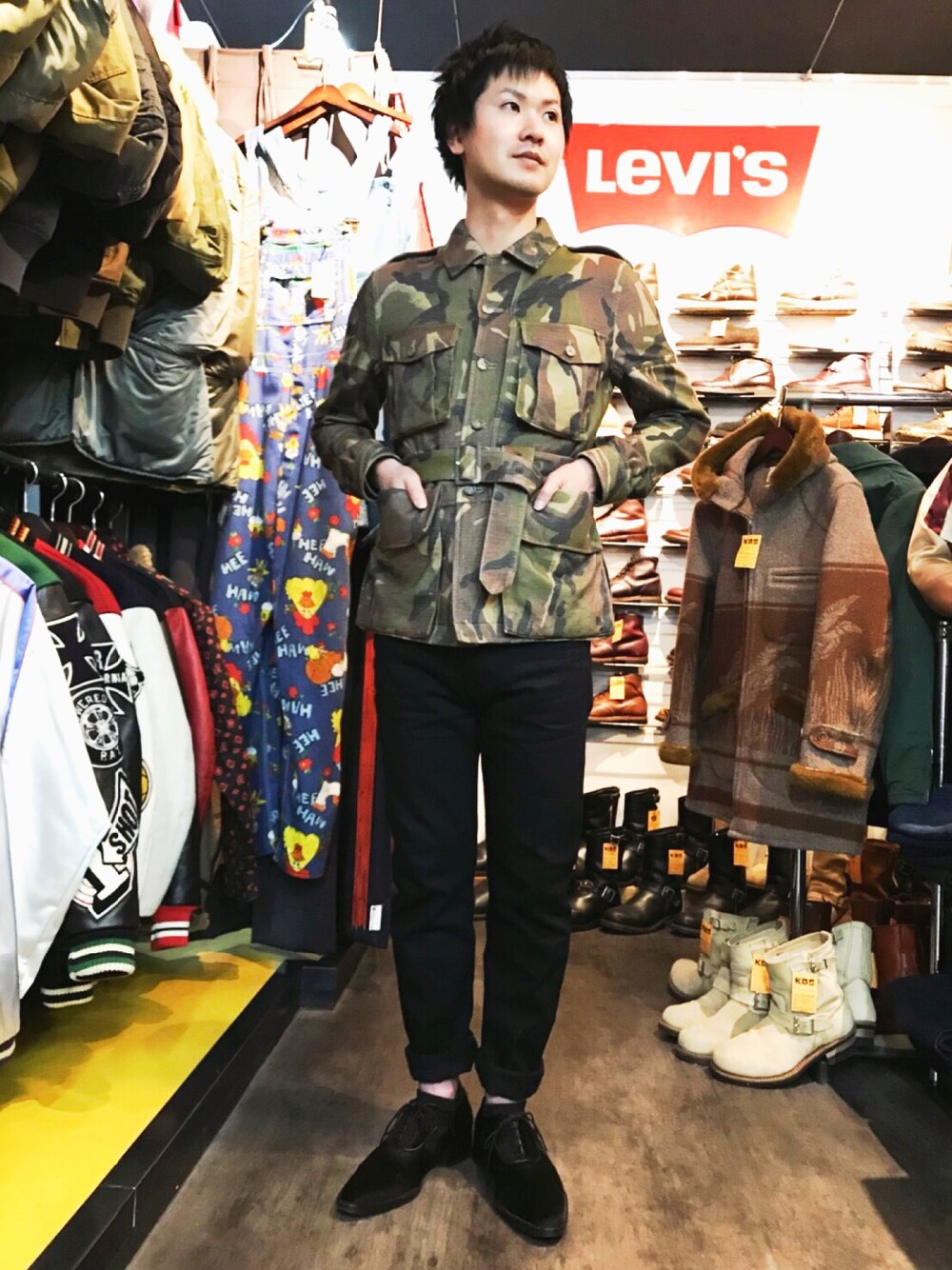 GOLDEN YEARSゴールデンイヤーズボンテージパンツブラック黒W36 Dickies / ディッキーズ × 長谷川 慎】ボンデージ ワーク パンツ