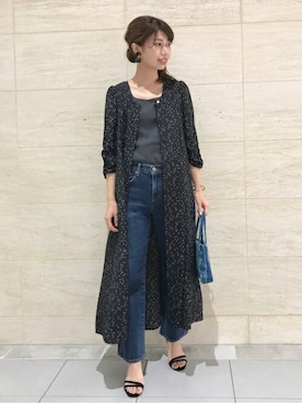 「ワンピース×デニム」｜yukimiさん（レディース・160cm）の夏コーディネート