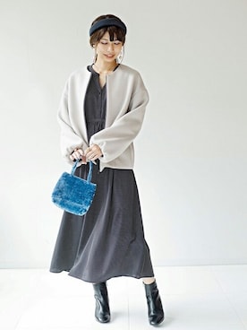 「La TOTALITE（ラトータリテ）のアイテム（ブルゾン）」を使った、yukimiさん（レディース・160cm）の秋コーディネート