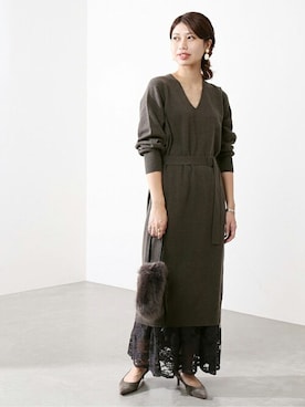 「La TOTALITE（ラトータリテ）のアイテム」を使った、yukimiさん（レディース・160cm）の冬コーディネート