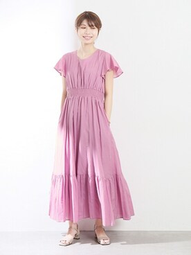 「La TOTALITE（ラトータリテ）のアイテム（ワンピース）」を使った、yukimiさん（レディース・160cm）の夏コーディネート