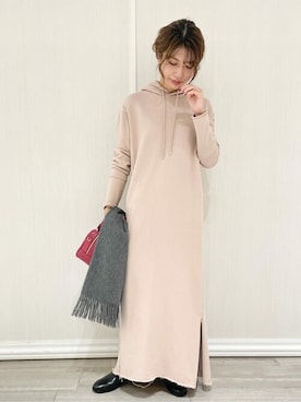 「La TOTALITE（ラトータリテ）のアイテム（ワンピース）」を使った、yukimiさん（レディース・160cm）の秋コーディネート