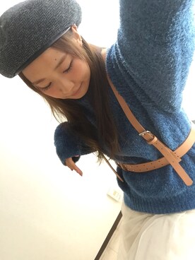 「Orobianco（オロビアンコ）のアイテム（帽子）」を使った、manaさん（レディース・165cm）の秋コーディネート