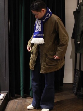 「Gosha Rubchinskiy（ゴーシャラブチンスキー）のアイテム」を使った、Makiyaさん（メンズ・175cm）の冬コーディネート