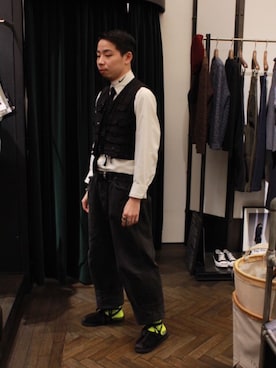 「WORK NOT WORK URBAN RESEARCH（ワークノットワークアーバンリサーチ）のアイテム」を使った、Makiyaさん（メンズ・175cm）の春コーディネート