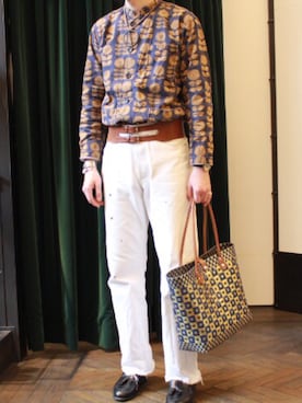 「Engineered Garments（エンジニアードガーメンツ）のアイテム」を使った、Makiyaさん（メンズ・175cm）の春コーディネート