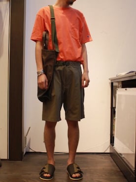 「アイテム（バングル/リストバンド）」を使った、Makiyaさん（メンズ・175cm・20代）の夏コーディネート