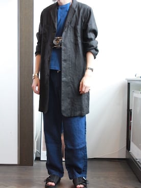 「worknotwork」｜「アイテム（ジャケット/アウター）」を使った、Makiyaさん（メンズ・175cm）の夏コーディネート