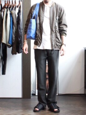 「worknotwork」｜「アイテム（ジャケット/アウター）」を使った、Makiyaさん（メンズ・175cm）の夏コーディネート
