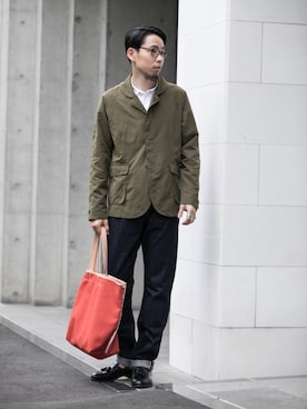「WORK NOT WORK URBAN RESEARCH（ワークノットワークアーバンリサーチ）のアイテム（その他アウター）」を使った、Makiyaさん（メンズ・175cm）の夏コーディネート