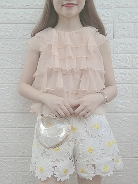 「LILY BROWN（リリーブラウン）のアイテム（カーゴパンツ）」を使った、shuimumuさん（レディース・145cm）の秋コーディネート