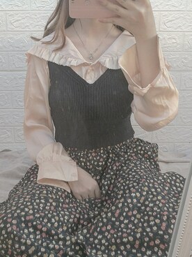 「通勤穿搭」｜「アイテム（キャミソール）」を使った、shuimumuさん（レディース・145cm）の秋コーディネート