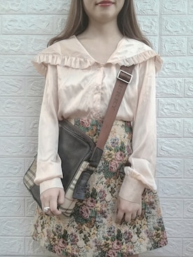 「盐系风格」｜「アイテム（スカート）」を使った、shuimumuさん（レディース・145cm）の秋コーディネート