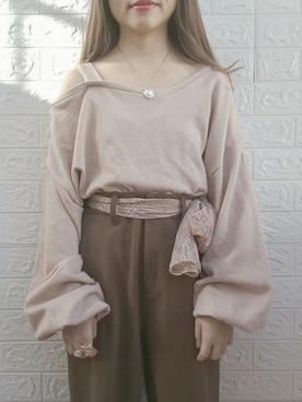 「通勤穿搭」｜「アイテム（パーカー）」を使った、shuimumuさん（レディース・145cm）の冬コーディネート