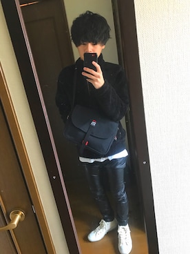 「オールスター」｜「アイテム（ブルゾン）」を使った、106さん（メンズ・166cm）の冬コーディネート
