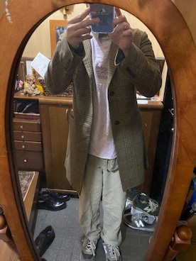 「USEDo（ユーズド）のアイテム（トップス）」を使った、moss【相互フォローもします】さん（メンズ・175cm）の春コーディネート