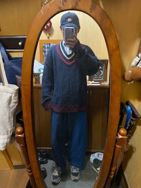 「USEDo（ユーズド）のアイテム（トップス）」を使った、moss【相互フォローもします】さん（メンズ・175cm）の春コーディネート