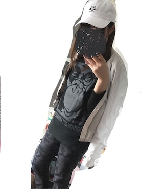 「ライブ」｜「アイテム（ブルゾン）」を使った、chunさん（レディース・160cm）の春コーディネート