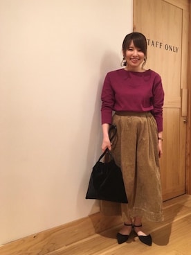 「coenスタッフスタイリング」｜「アイテム（パンプス）」を使った、coen むなかたさん（レディース・149cm）の秋コーディネート