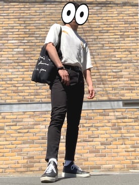 「KENZO」｜「アイテム（トートバッグ）」を使った、Yopiさん（メンズ・173cm）の春コーディネート