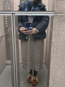 「休日らくちんコーデ」｜きんめさん（レディース・163cm）の冬コーディネート