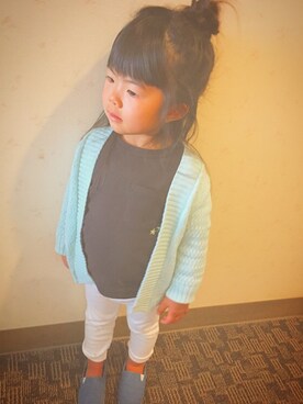 「OLD NAVY（オールドネイビー）のアイテム（その他アウター）」を使った、Ri☻さん（キッズ・90cm）の春コーディネート