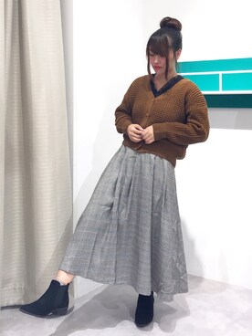 「frames RAY CASSIN（フレームスレイカズン）のアイテム（タンクトップ）」を使った、🌼すず🌼さん（レディース・152cm）の秋コーディネート