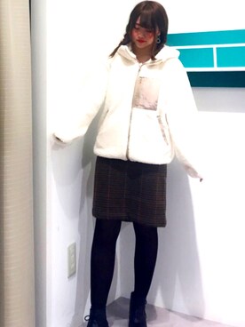 「frames RAY CASSIN（フレームスレイカズン）のアイテム（ブルゾン）」を使った、🌼すず🌼さん（レディース・152cm）の冬コーディネート