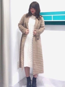 「frames RAY CASSIN（フレームスレイカズン）のアイテム（ワンピース/ドレス）」を使った、🌼すず🌼さん（レディース・152cm）の冬コーディネート