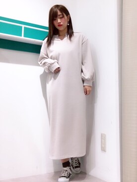 「frames RAY CASSIN（フレームスレイカズン）のアイテム（ワンピース/ドレス）」を使った、🌼すず🌼さん（レディース・152cm）の冬コーディネート