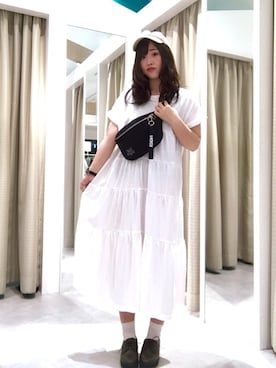 「RAY CASSIN（レイカズン）のアイテム（キャップ）」を使った、🌼すず🌼さん（レディース・152cm）の春コーディネート