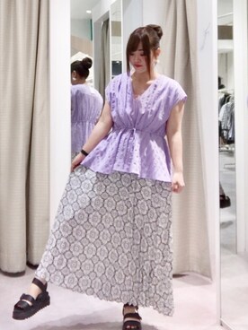 「ぺプラムトップス」｜「アイテム（腕時計）」を使った、🌼すず🌼さん（レディース・152cm）の春コーディネート