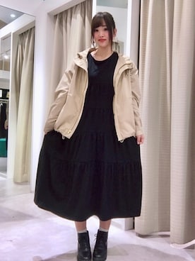 「Honeys（ハニーズ）のアイテム（マウンテンパーカー）」を使った、🌼すず🌼さん（レディース・152cm）の春コーディネート