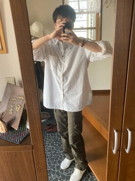 「JUNMEN（ジュンメン）のアイテム」を使った、みずひとさん（メンズ・177cm）の春コーディネート