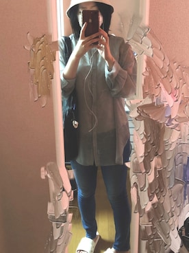 「近所」｜まーぴ【相互フォロー】さん（レディース・160cm）の夏コーディネート