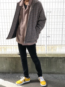 「hummel（ヒュンメル）のアイテム（スニーカー）」を使った、にしゅーさん（メンズ・176cm）の春コーディネート