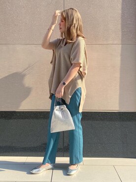 「アイテム（バレエシューズ）」を使った、doudouaoi37さん（レディース・157cm・10代）の夏コーディネート
