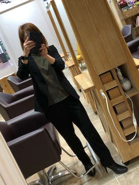 「NANO universe（ナノユニバース）のアイテム（セットアップ）」を使った、Hatsue✄mさん（レディース・147cm）の冬コーディネート
