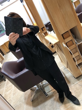 「NANO universe（ナノユニバース）のアイテム（ノーカラージャケット）」を使った、Hatsue✄mさん（レディース・147cm）の春コーディネート