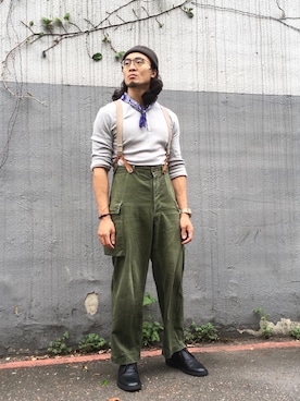 「Bread & Boxersのアイテム」を使った、HYHさん（メンズ・178cm）の冬コーディネート