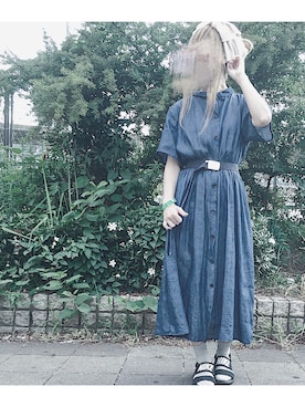 「SELECT.（セレクト）のアイテム（ワンピース/ドレス）」を使った、JOMAさん（レディース・154cm）の夏コーディネート