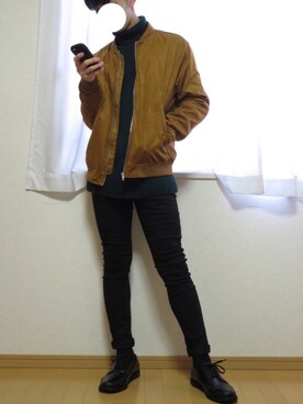 「オシャレパッソ」｜「アイテム（ブルゾン）」を使った、みっきーさん（メンズ・175cm）の秋コーディネート