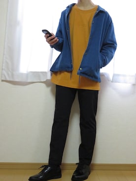 「抜き襟」｜「アイテム（ブルゾン）」を使った、みっきーさん（メンズ・175cm）の秋コーディネート