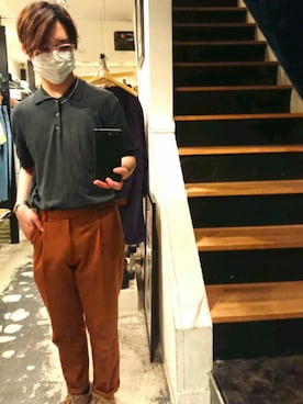 「Time is on（タイムイズオン）のアイテム（パンツ）」を使った、youさん（メンズ・162cm）の秋コーディネート