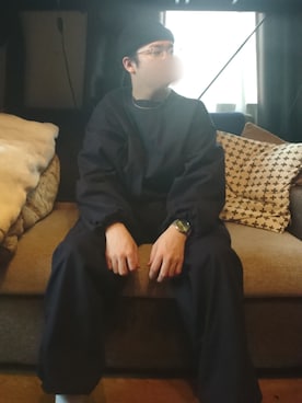 「Time is on（タイムイズオン）のアイテム（パンツ）」を使った、youさん（メンズ・162cm）の秋コーディネート