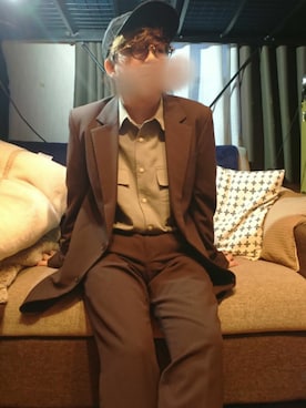 「Time is on（タイムイズオン）のアイテム（スーツジャケット）」を使った、youさん（メンズ・162cm）の秋コーディネート