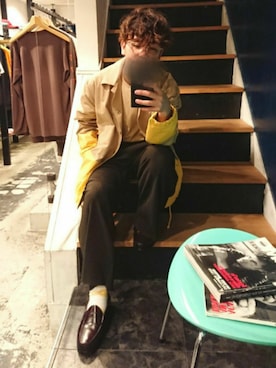 「Time is on（タイムイズオン）のアイテム（パンツ）」を使った、youさん（メンズ・162cm）の秋コーディネート