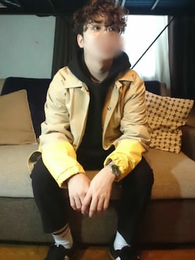 「Time is on（タイムイズオン）のアイテム（パンツ）」を使った、youさん（メンズ・162cm）の秋コーディネート